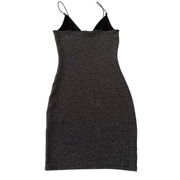 H&M Divided Women’s 0 Sexy Party Metallic Sparkle Bodycon Mini Dress Occasion - Picture 3 of 13